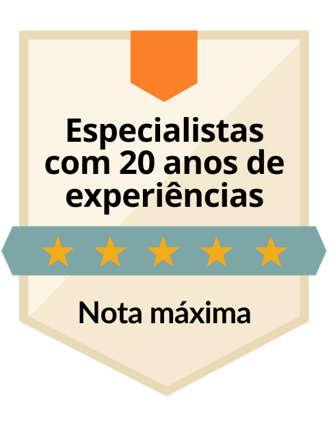 Especialistas com 20 anos de experiências | Nota máxima